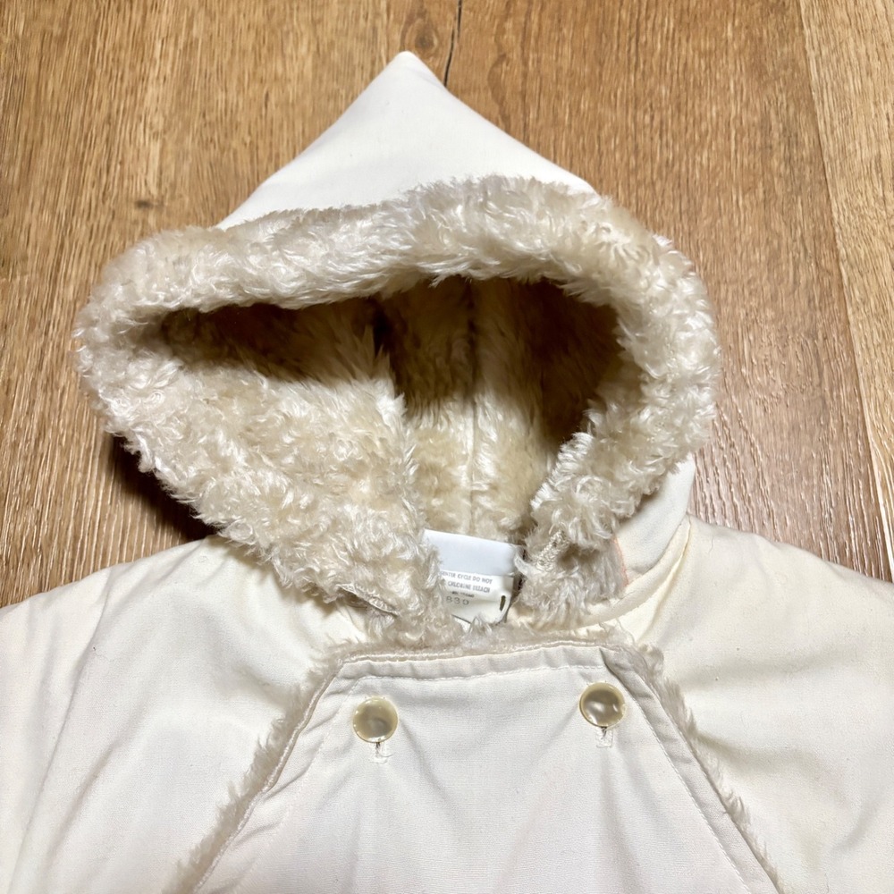 VTG Beatrix Potter Baby Bunting Snowsuit Peter Rabbit Embroidery Fur Hand Covers - Picture 6 of 13